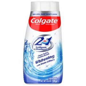 3 Pack Colgate 2-in-1 Whitening Toothpaste Gel and Mouthwash